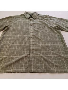 Marc Edwards Men's Green Short Sleeve Button Up Shirt Size XL